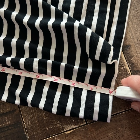 H&M Basic Black and White L/S Striped Dress Medium - Picture 7 of 8